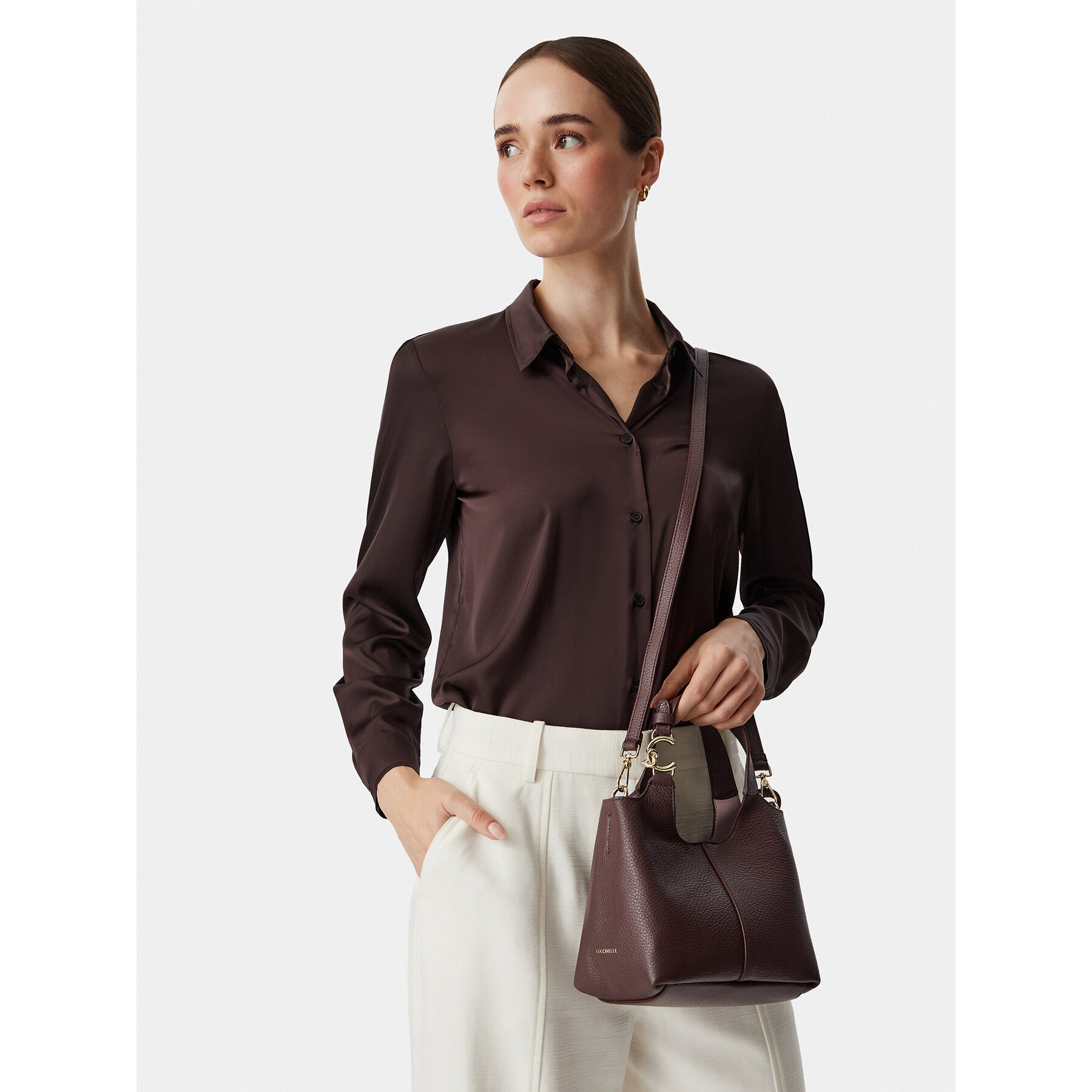 Coccinelle Τσάντα Coccinelle SHA Coccinelle C-Easy E1 SHA 58 01 01 Μπορντό