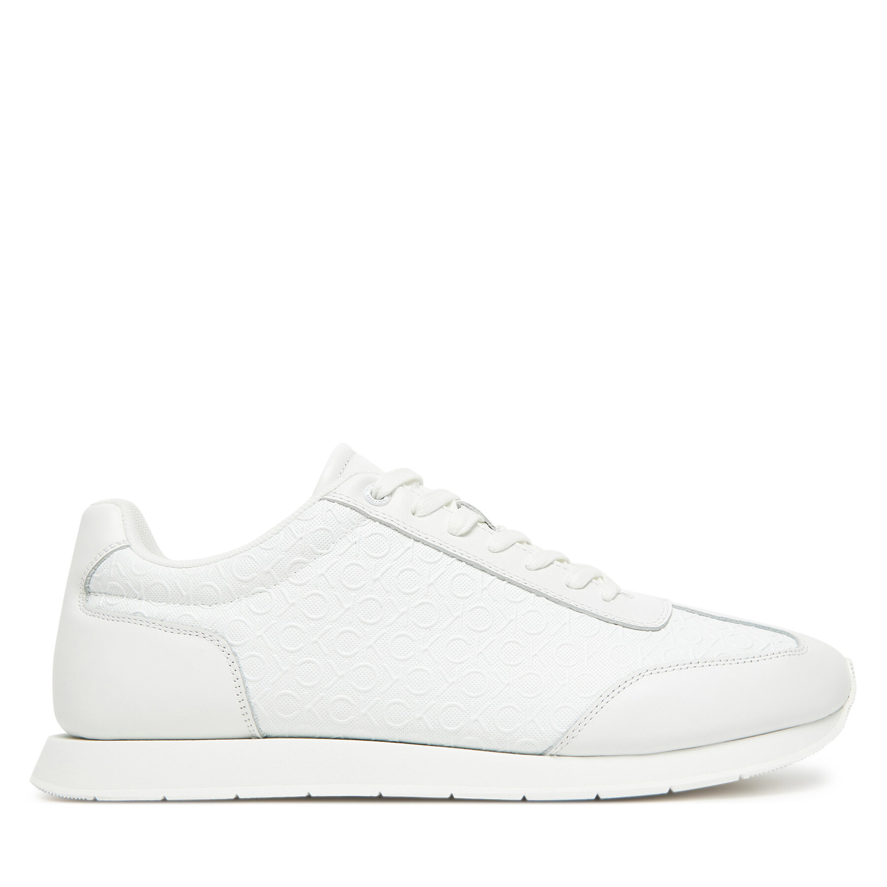 Sneakersy Calvin Klein Low Prof Runn Laceup Mono HM0HM01896 Biela
