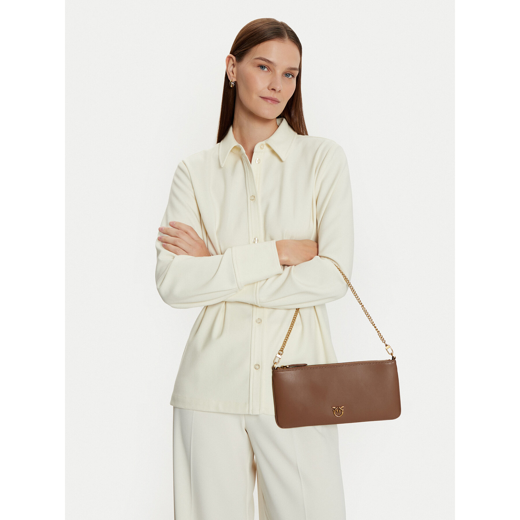 Geantă PINKO Horizontal Flat AI 24-25- PCPL 102747 A0F1 Maro