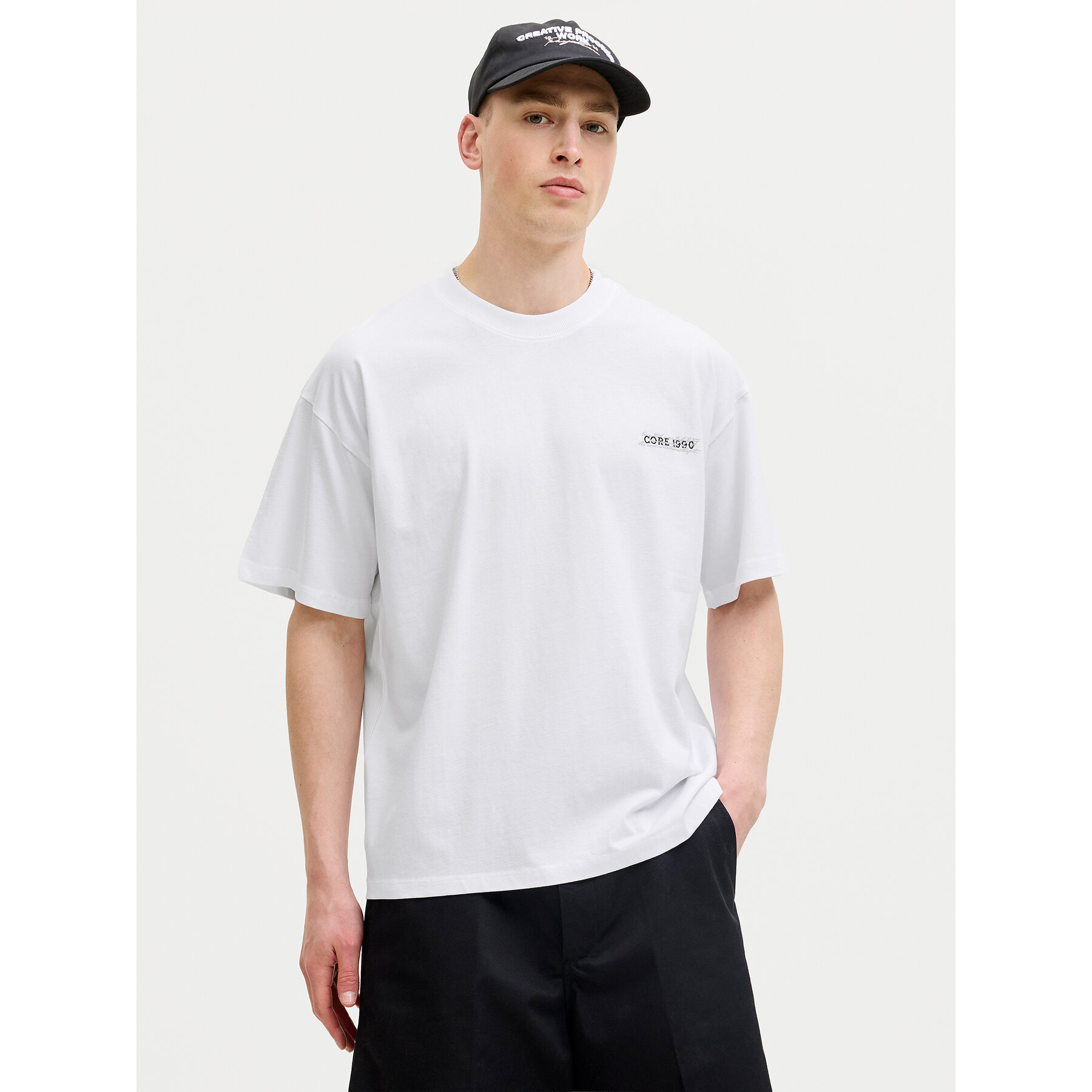 Jack & Jones T-shirt Eterna 12295544 Bijela Loose Fit