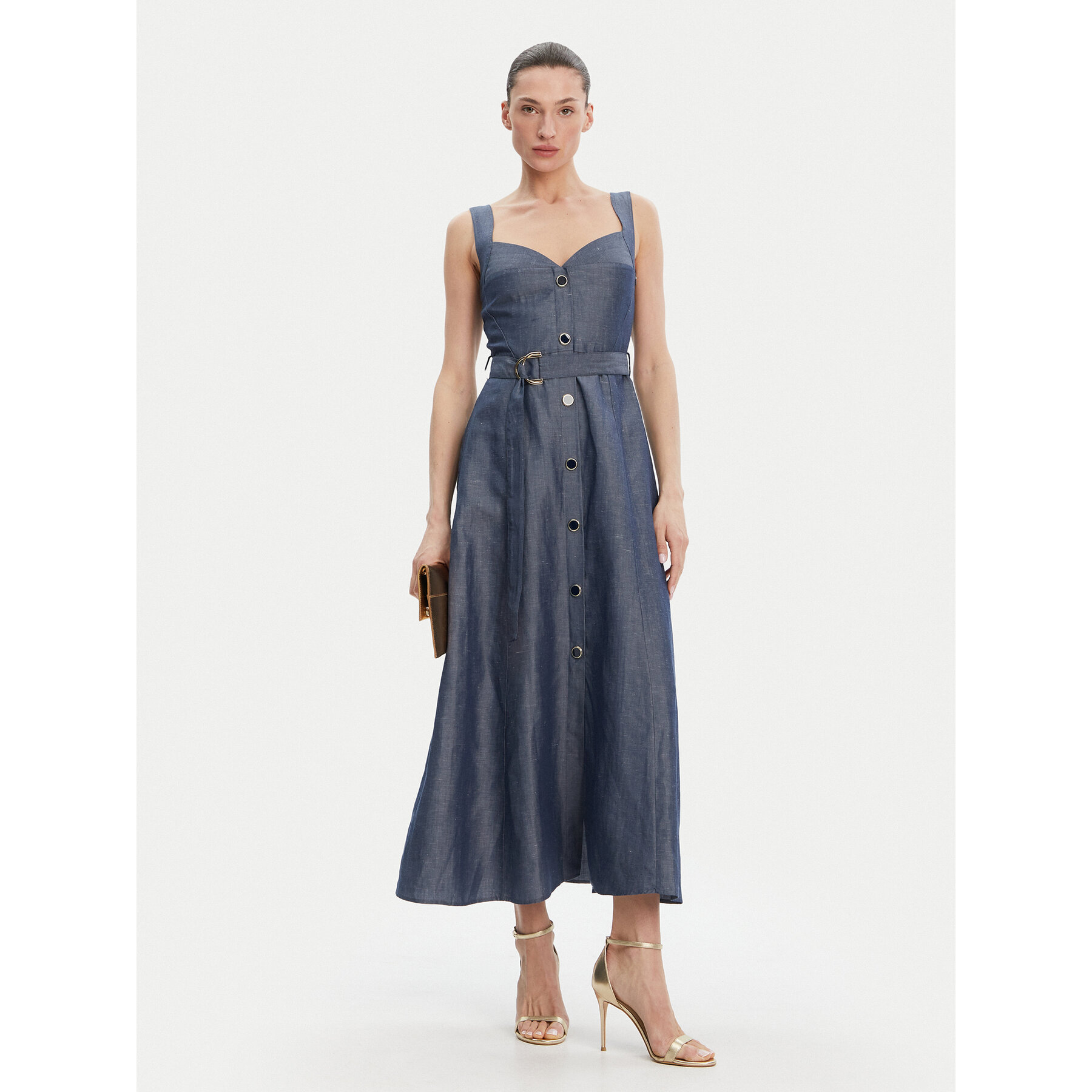 Liu Jo Sommerkleid WA5312 T4818 Blau Regular Fit