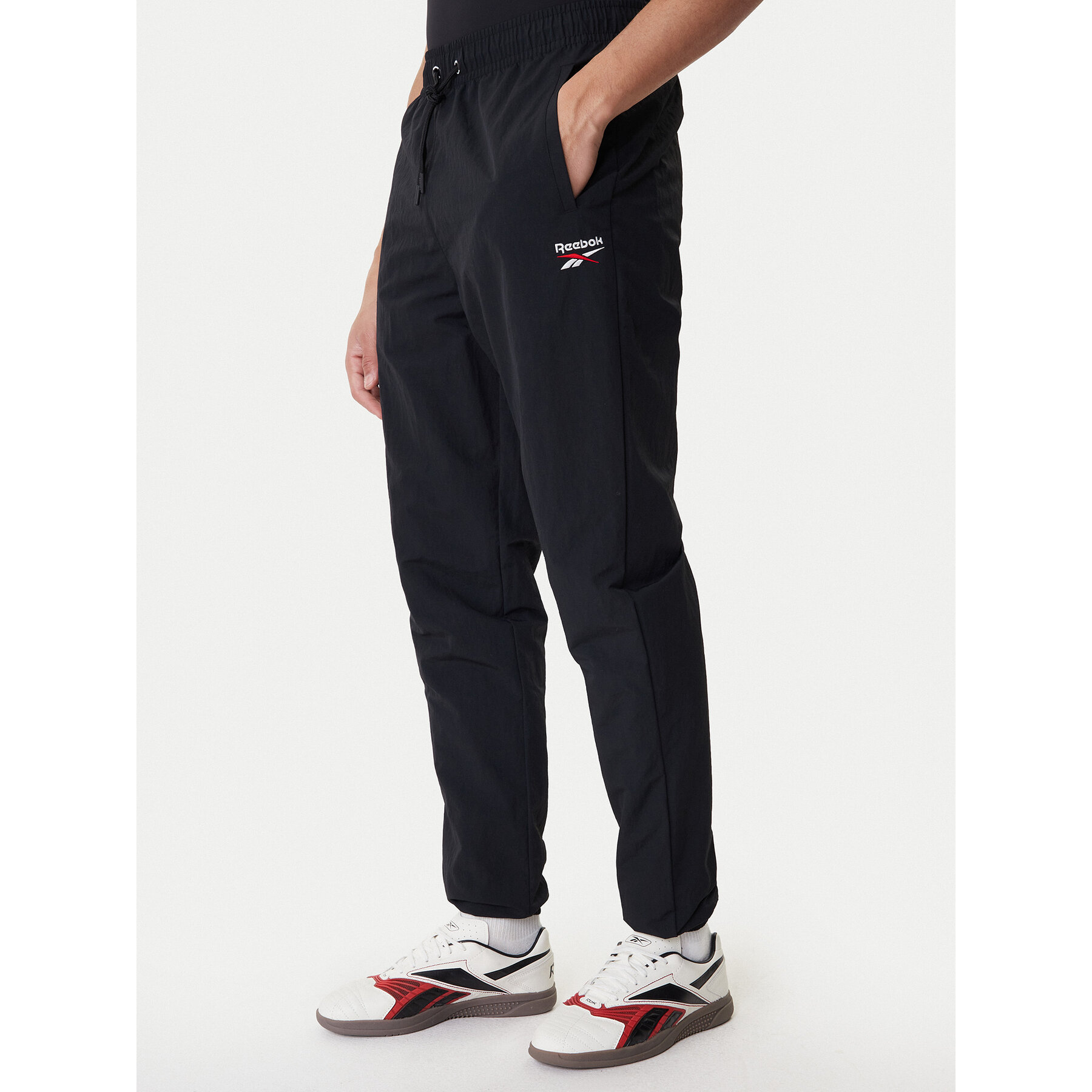 Reebok Donji dio trenerke Barrett RK25552CCM Crna Regular Fit