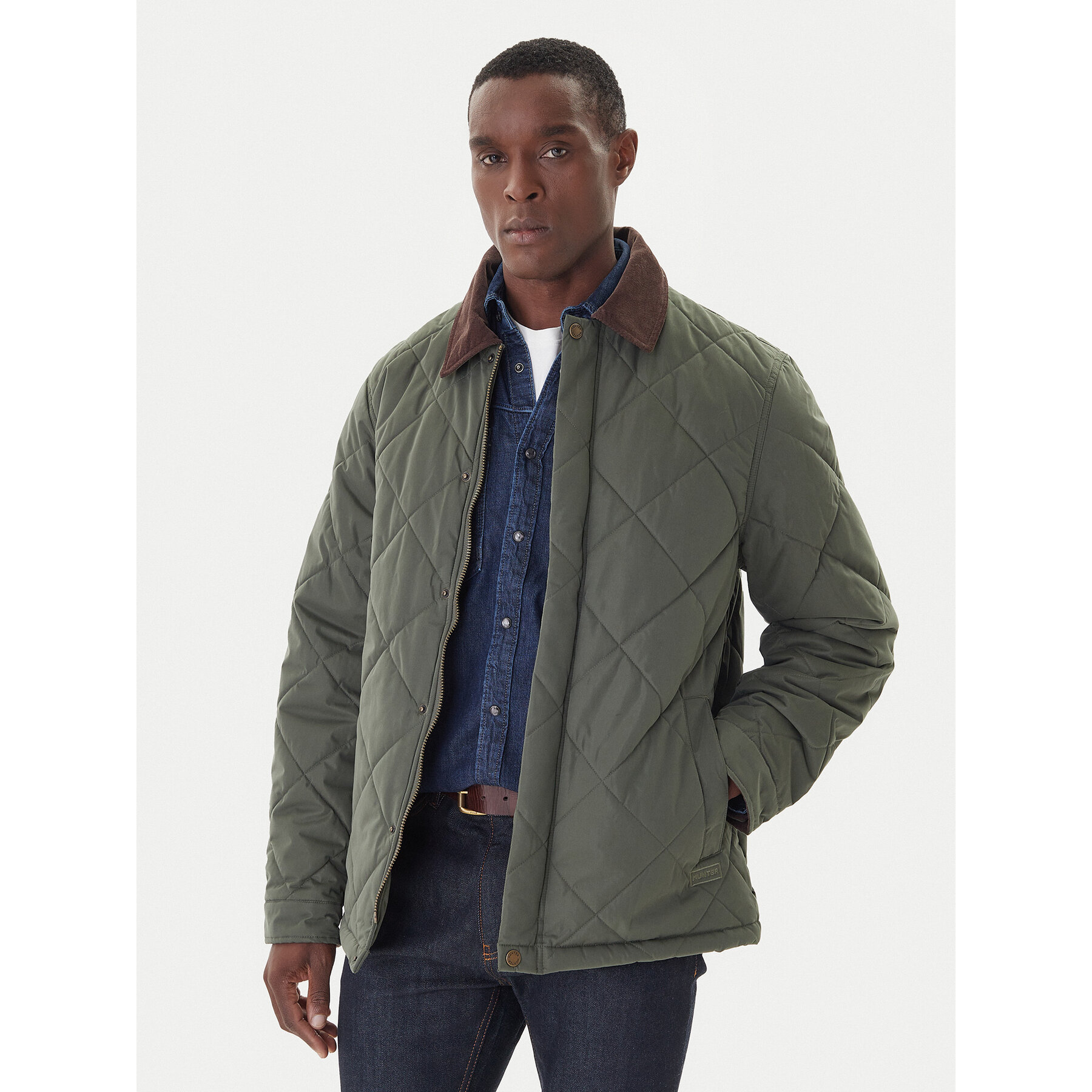 Hunter Übergangsjacke Ardwell HARM0003252 Grün Regular Fit