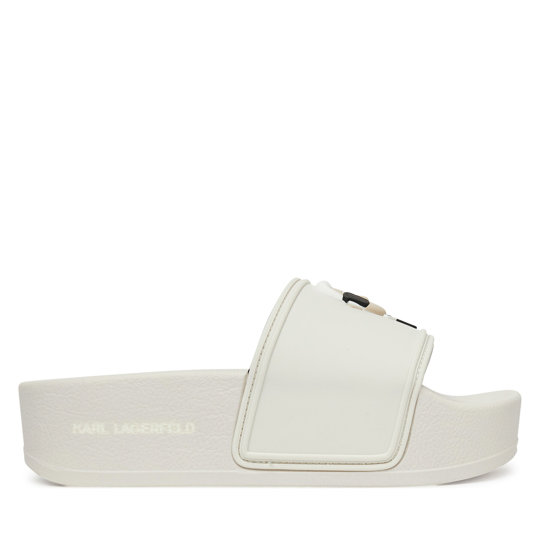 Donna Ciabatte KARL LAGERFELD, Taglia 41, Bianco, Kondo Maxi KL80805A, taglia : 41