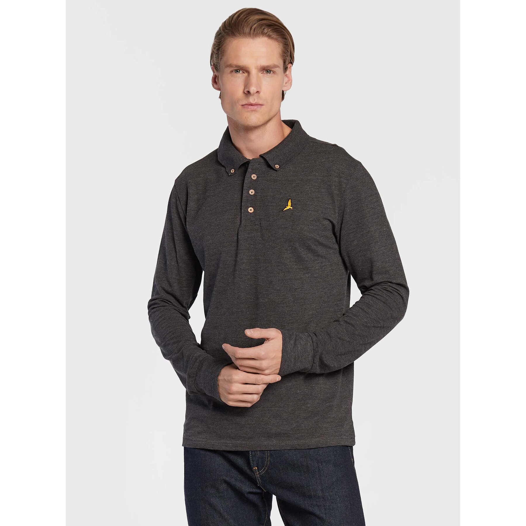 Brave Soul Brave Soul Polo MLT-412WASHINGTN Γκρι Slim Fit
