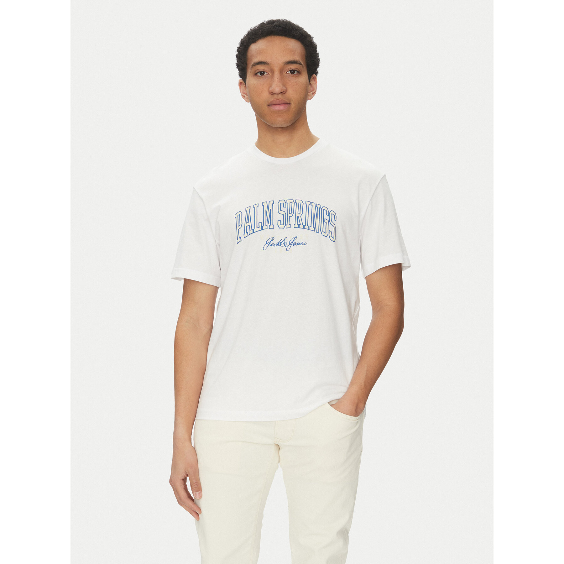 Jack & Jones T-shirt Detroit 12268441 Bianco Relaxed Fit