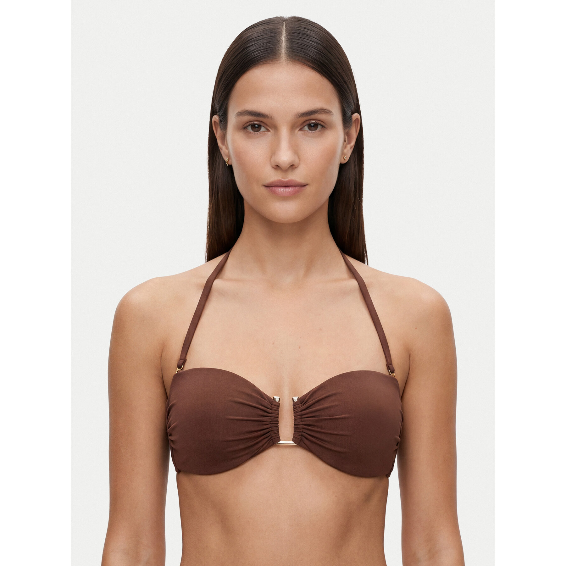 Max Mara Beachwear Bikini-Oberteil Amelia 2616821239 Dunkelbraun