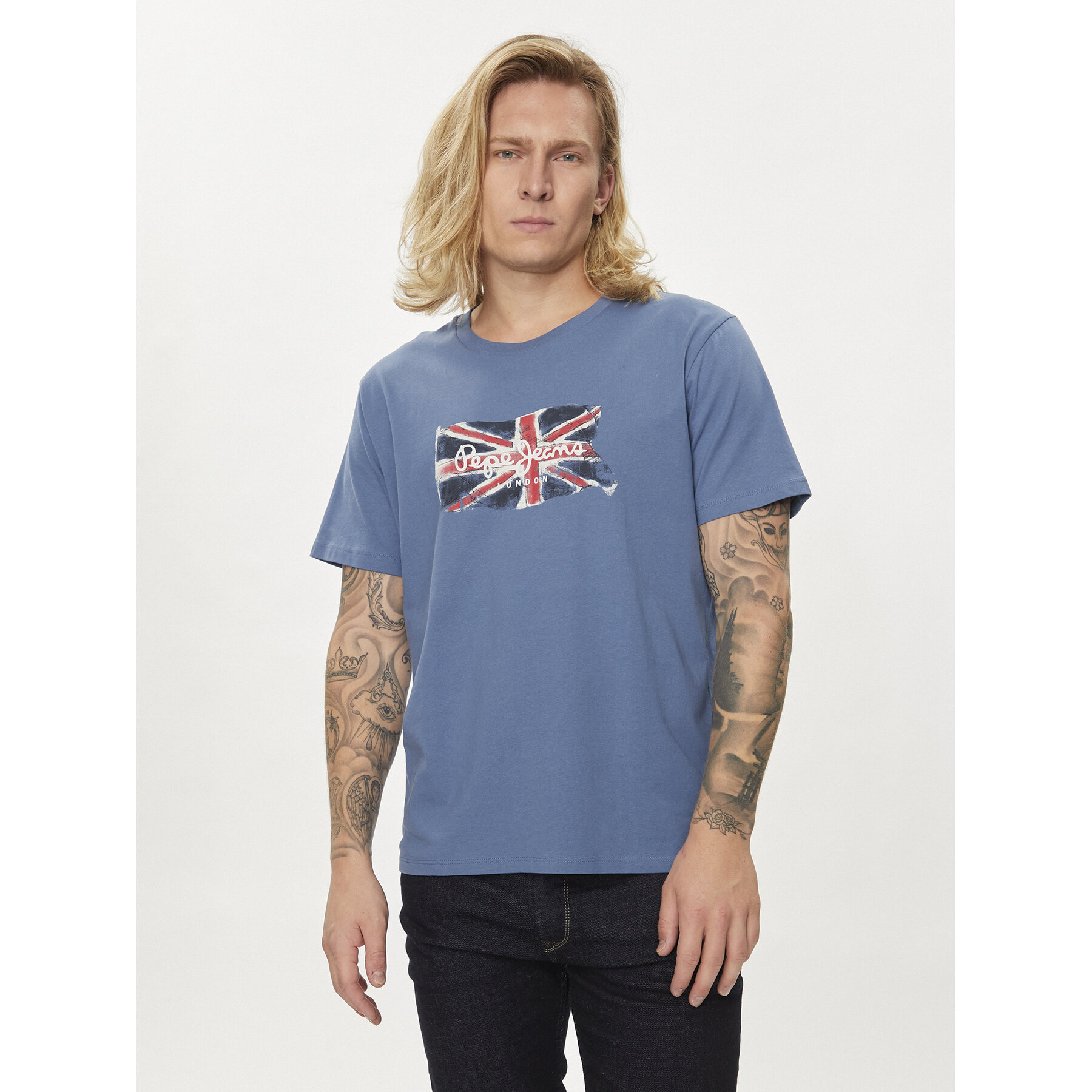 Pepe Jeans Póló Clag PM509384 Kék Regular Fit