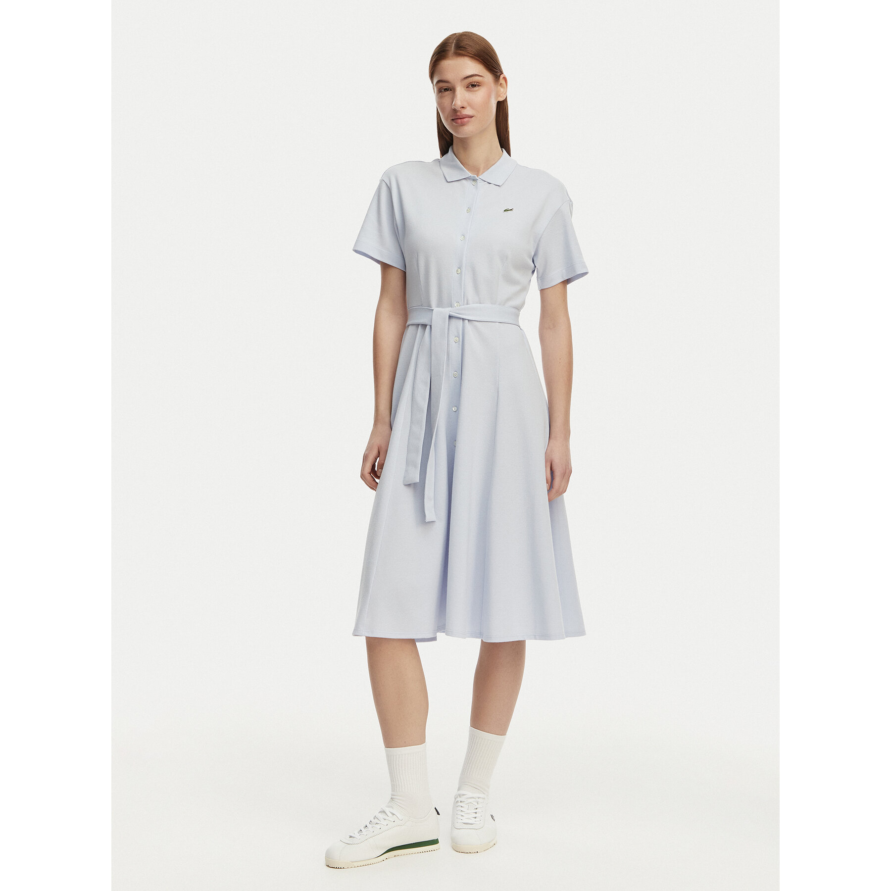 Lacoste Hemdkleid EF9621 Hellblau Regular Fit