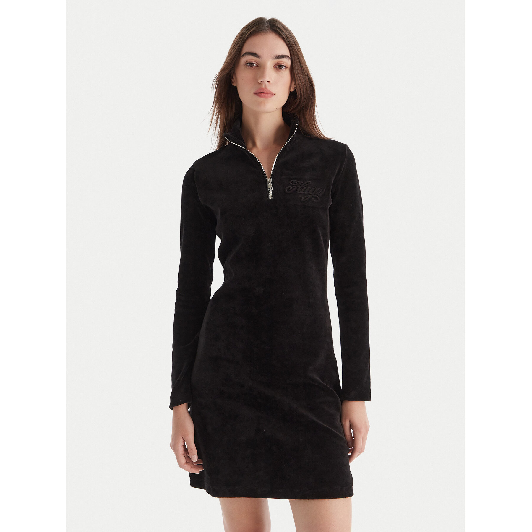 HUGO Kleid für den Alltag Napensio 50549677 Schwarz Regular Fit