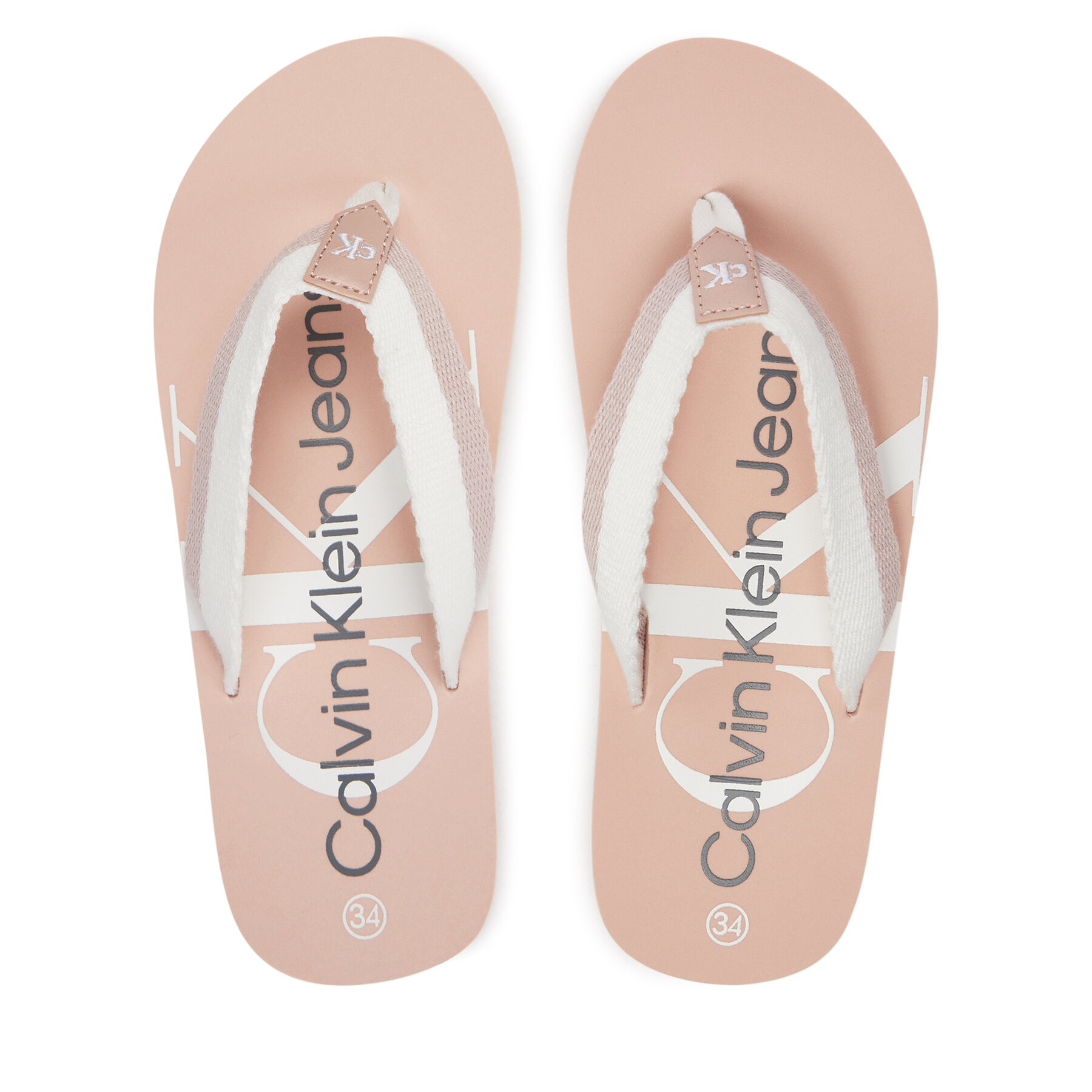 Dziecięce Japonki Calvin Klein Jeans, Rozmiar 37 Różowy V3A8-80843-0058 S
