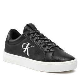 Calvin Klein Jeans Сникърси Calvin Klein Jeans Classic Cupsole Laceup Low Tu Lth YW0YW00829 Black/White 0GS