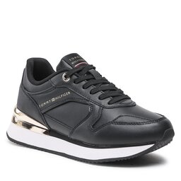 Tommy Hilfiger Sneakers Tommy Hilfiger Elevated Feminine Leather Runner FW0FW07108 Black BDS