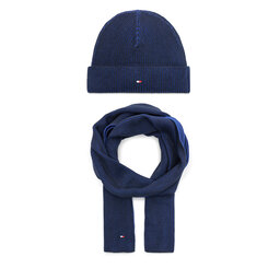 Tommy Hilfiger Sada čepice a šál Tommy Hilfiger AM0AM11624 Space Blue/Twilight Lapis 0GY