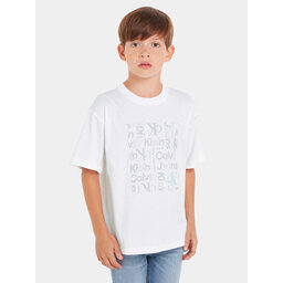 Calvin Klein Jeans Calvin Klein Jeans Camiseta Inst Ck Aop IB0IB02106 Blanco Boxy Fit