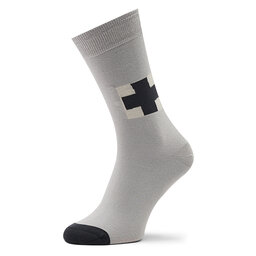 

Високі шкарпетки unisex Curator Socks Black Cross Сірий