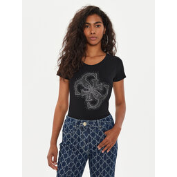 Guess Guess T-Shirt W4YI37 J1314 Μαύρο Regular Fit