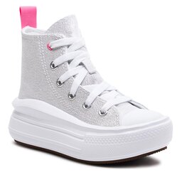Converse Baskets Converse Chuck Taylor All Star Move Platform Sparkle A06333C White/Oops Pink/White