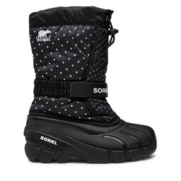 Sorel Μπότες Χιονιού Sorel Youth Flurry Print NY3503-010 Μαύρο