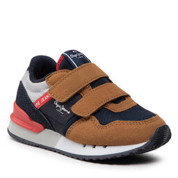 Pepe Jeans Sneakersy Pepe Jeans London One Basic Bk PBS30541 Cognac 879