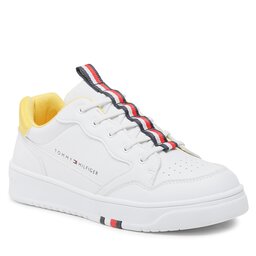 Tommy Hilfiger Αθλητικά Tommy Hilfiger Low Cut Lace-Up Sneaker T3X9-32853-1355 S White/Yellow X361