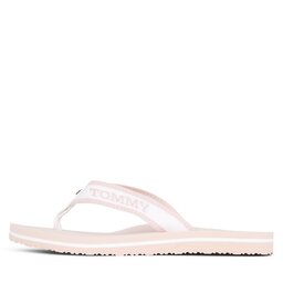 

В'єтнамки Tommy Hilfiger Hilfiger Webbing Pool Slide FW0FW07859 Ecru/Whimsy Pink 0LA, Écru