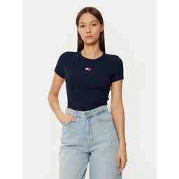 Tommy Jeans Tommy Jeans Majica DW0DW20463 Mornarsko modra Slim Fit