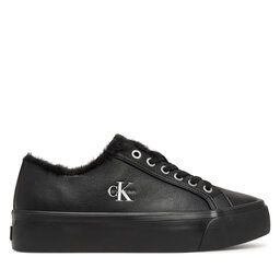 Calvin Klein Sneakers Calvin Klein Vulc Flatf Laceup Lth Fur HW0HW03235 Schwarz