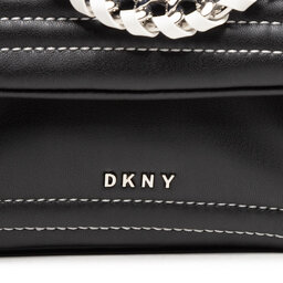 

Сумка DKNY Quinn Flap Crossbody R11EZL43 Black/Silver BSV, Чорний