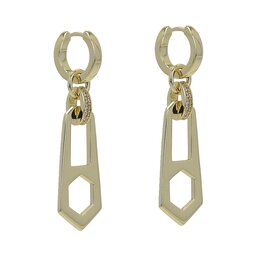 

Сережки Luv AJ Zipper Hoops HOL22-E-ZH-G Golden, Золотий