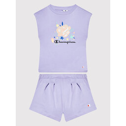 Champion Champion Conjunto de camiseta y pantalones cortos deportivos 404397 Violeta Custome Fit