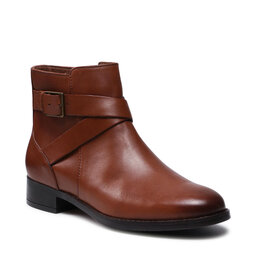 Clarks Tronchetti Clarks Hamble Buckle 261510114 Dark Tan Leather