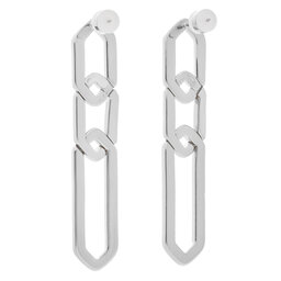 

Сережки Luv AJ The Slash Chain Studs FW22-E-SCS-S Silver, Срібний