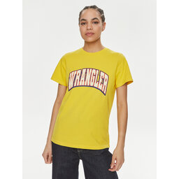 Wrangler Wrangler Marškinėliai Varsity 112350189 Geltona Regular Fit