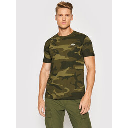 Alpha Industries Alpha Industries Camiseta Basic T Small Logo Camo 188505C Verde Regular Fit