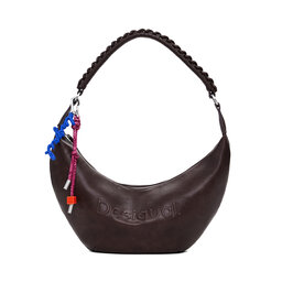 Desigual Ročna torba Desigual Half Logo Zante 25WAXPAX Rjava