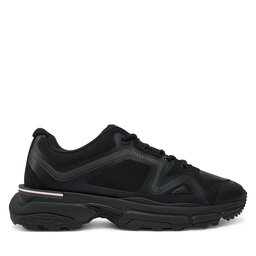 Tommy Hilfiger Αθλητικά Tommy Hilfiger M Runner Tech Knit Lth Mix FM0FM05344 Μαύρο