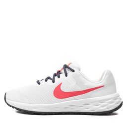

Взуття Nike Revolution 6 Nn (Gs) DD1096 101 White/Sea Coral/Gridiron, Білий