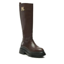KARL LAGERFELD Stivali KARL LAGERFELD KL45090 Dark Brown Lthr