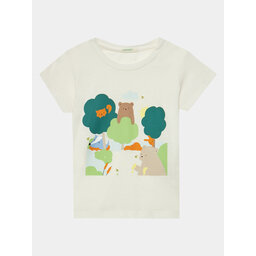 United Colors Of Benetton United Colors Of Benetton Póló 3I1XA104G Ekru Regular Fit