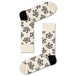 

Високі шкарпетки unisex Happy Socks CAT01-9100 Бежевий