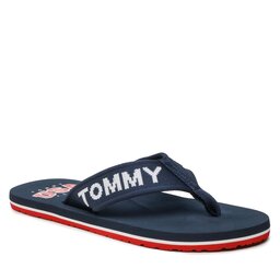 Tommy Jeans Tåsandaler Tommy Jeans Flip Flop Logo Tape EM0EM01147 Twillight Navy C87
