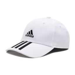 adidas Kepurė su snapeliu adidas Baseball 3-Stripes Twill Cap FQ5411 White/Black/Black