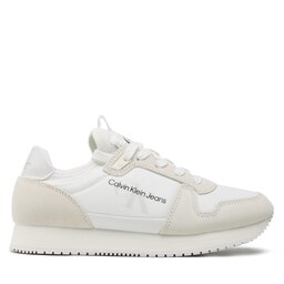 

Снікерcи Calvin Klein Jeans Runner Sock Laceup Ny-Lth W YW0YW00840 White/Ivory 0K7, Білий