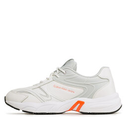 

Снікерcи Calvin Klein Jeans Retro Tennis High/Low Frequency YM0YM00637 White/Oyster Mushroom/Firecracker 0LG, Білий