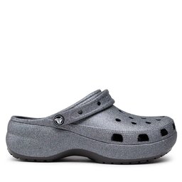 

Шльопанці Crocs Classic Platform Glitterclog W 207770 Black, Срібний