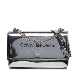 Calvin Klein Jeans Handtasche Calvin Klein Jeans Sculpted Ew Flap Conv25 Mono S K60K611856 Silberfarben