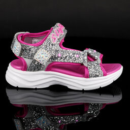 

Босоніжки Skechers, Срібний