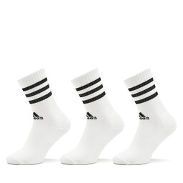 adidas Ilgos Unisex Kojinės adidas 3-Stripes Cushioned Crew Socks 3 Pairs HT3458 Balta