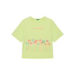 United Colors Of Benetton United Colors Of Benetton Marškinėliai 35RYC10OZ Geltona Regular Fit
